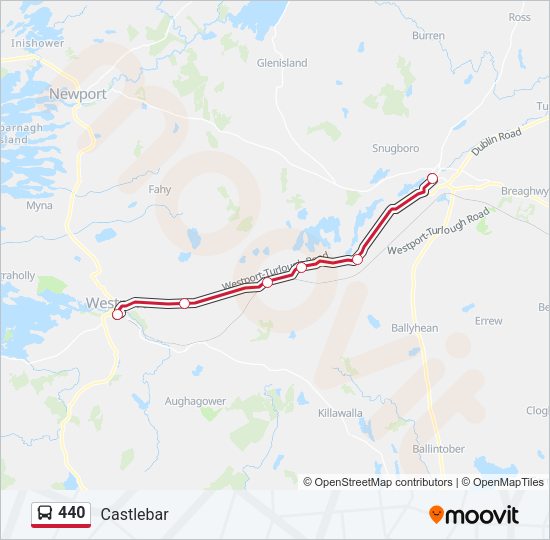 440 Bus Line Map