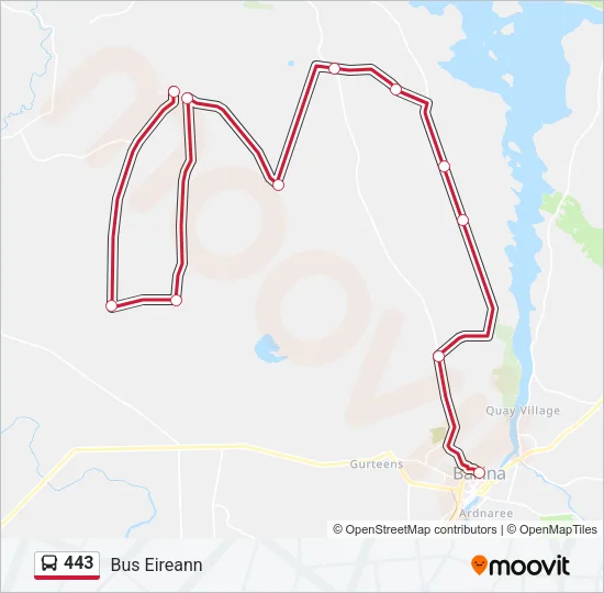 443 Bus Line Map