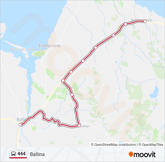 444 Bus Line Map