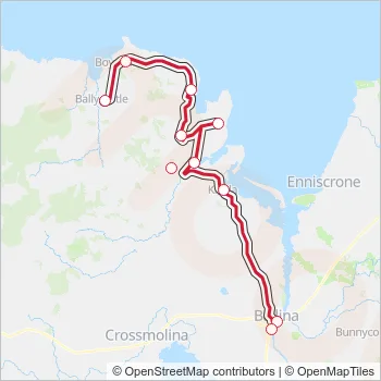 445 Bus Line Map