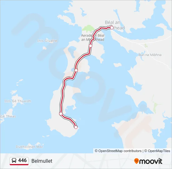 446 Bus Line Map