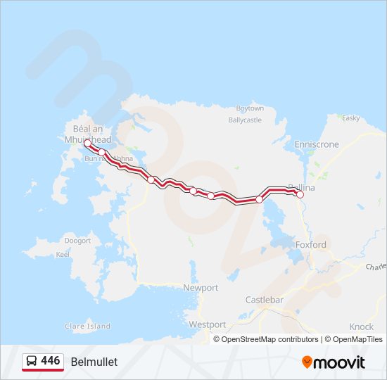 446 bus Line Map