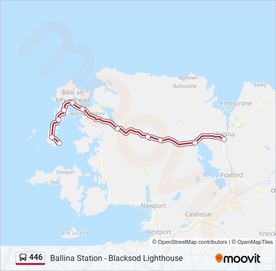 446 bus Line Map