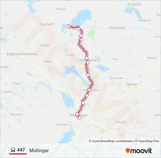 447 Bus Line Map