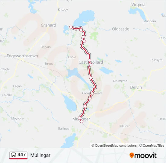 447 Bus Line Map