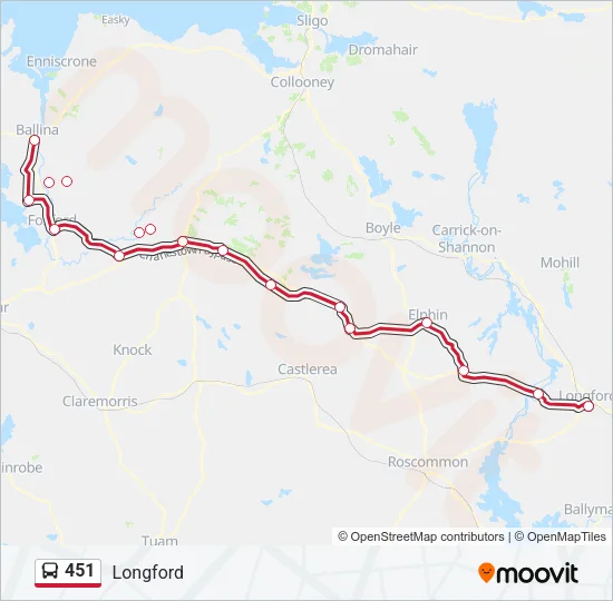 451 Bus Line Map