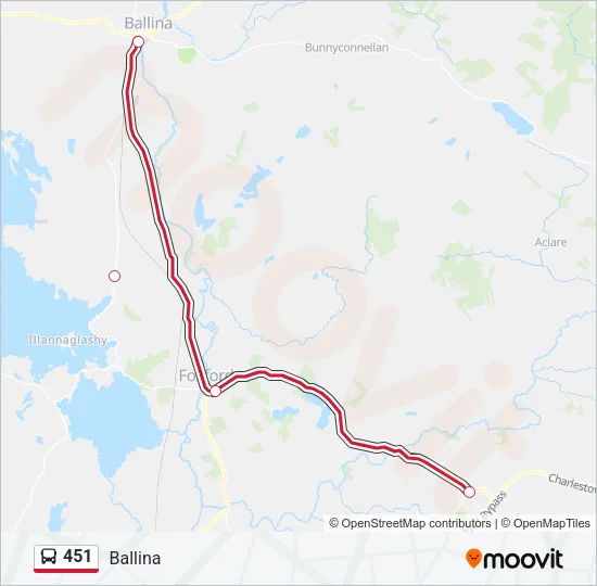451 Bus Line Map