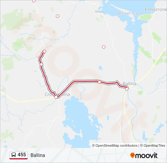 455 Bus Line Map