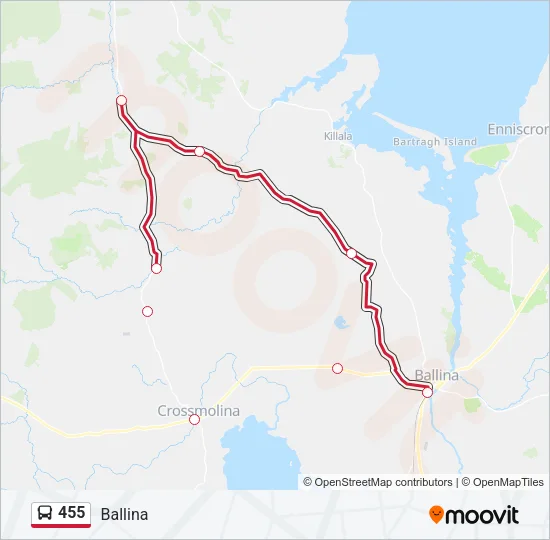 455 Bus Line Map