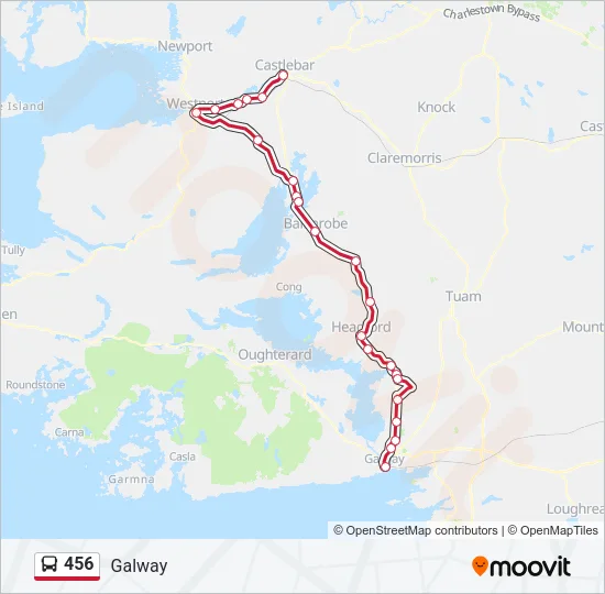 456 Bus Line Map