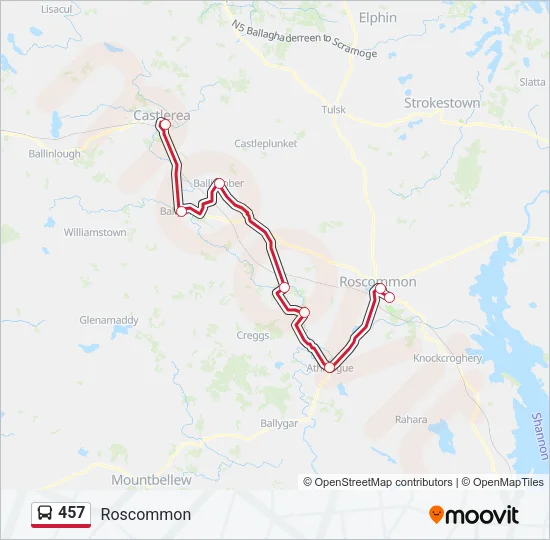 457 Bus Line Map
