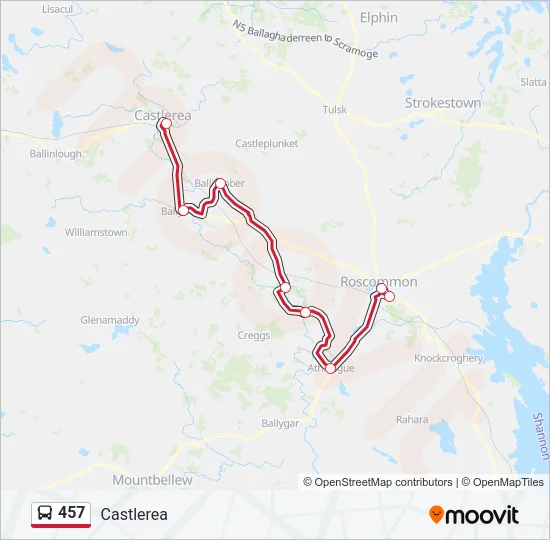 457 Bus Line Map