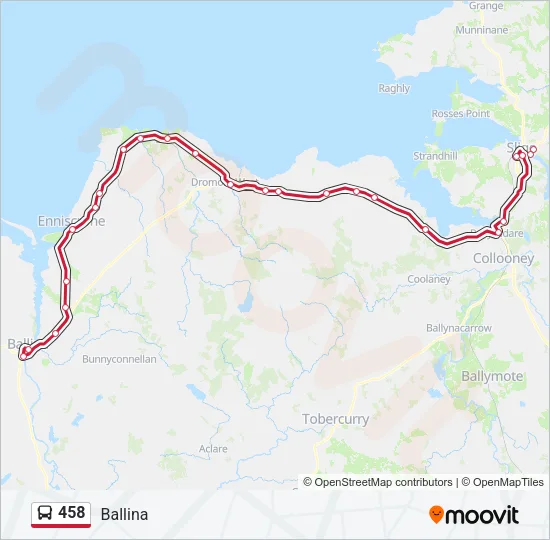 458 Bus Line Map
