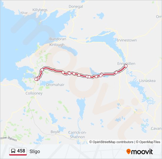 458 Bus Line Map