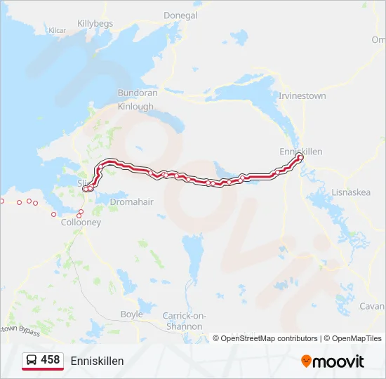 458 Bus Line Map