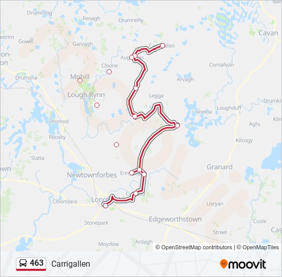 463 bus Line Map