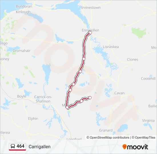 464 Bus Line Map