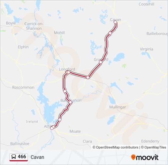 466 Bus Line Map