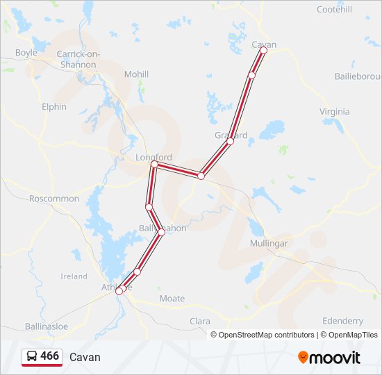 466 Route: Schedules, Stops & Maps - Athlone Bus Station - Cavan Bus ...
