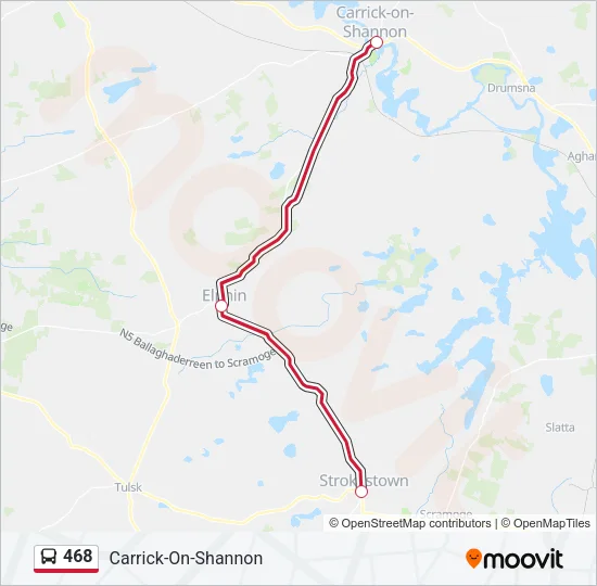 468 Bus Line Map