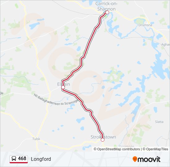 468 Bus Line Map