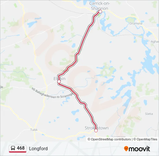 468 Bus Line Map