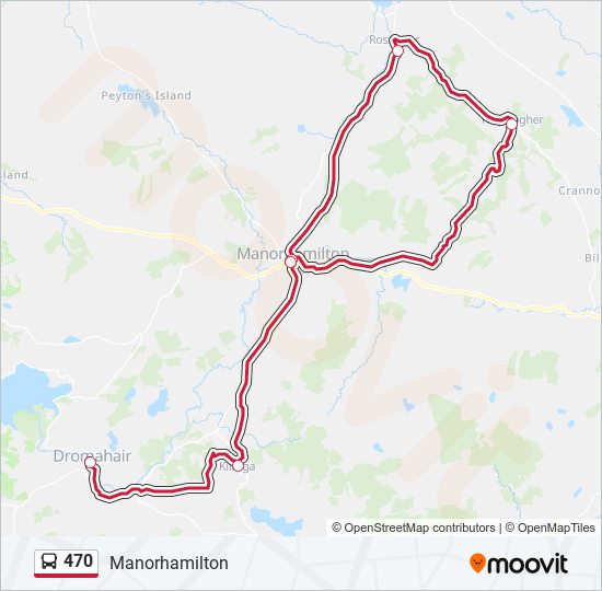 470 bus Line Map