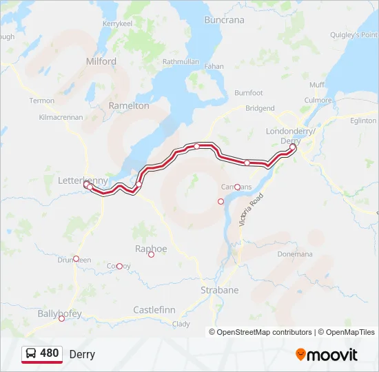 480 Bus Line Map