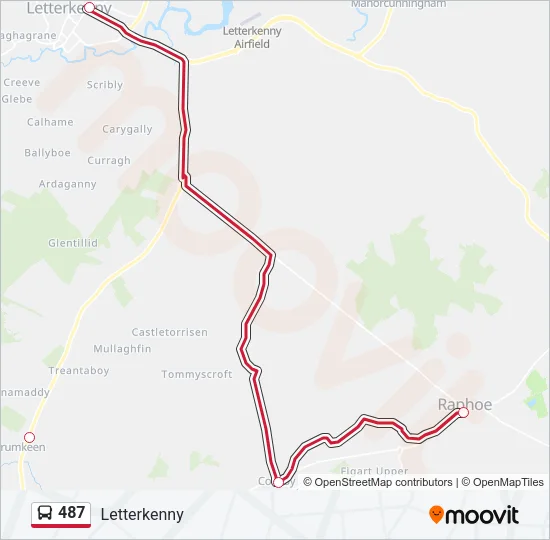 487 Bus Line Map
