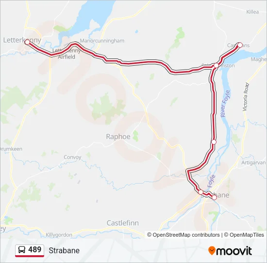 489 Bus Line Map