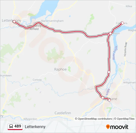489 Bus Line Map