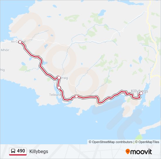 490 bus Line Map