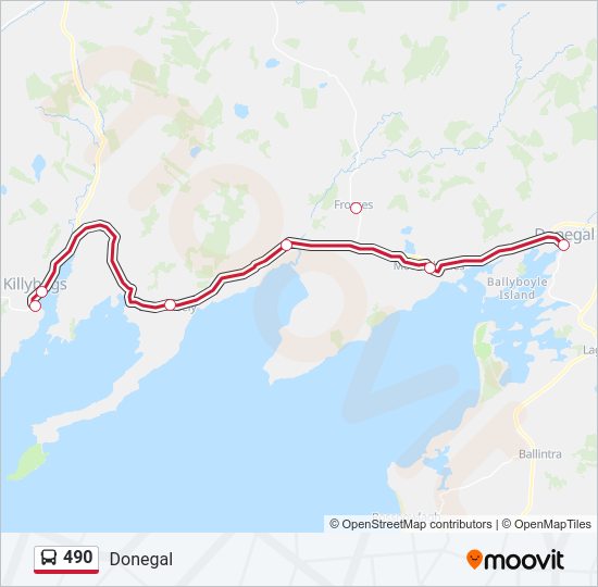 490 Bus Line Map