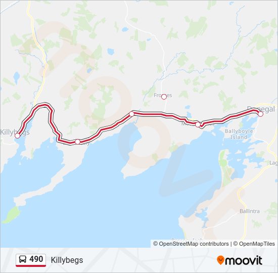 490 Bus Line Map