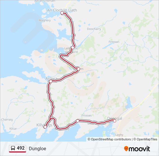 492 bus Line Map