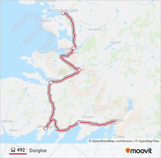 492 Bus Line Map