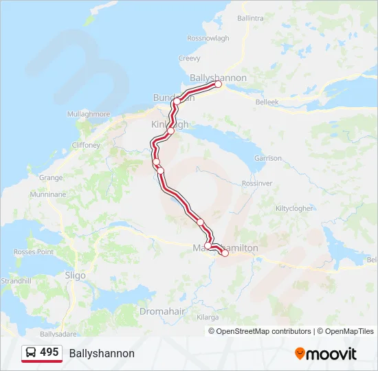 495 Bus Line Map