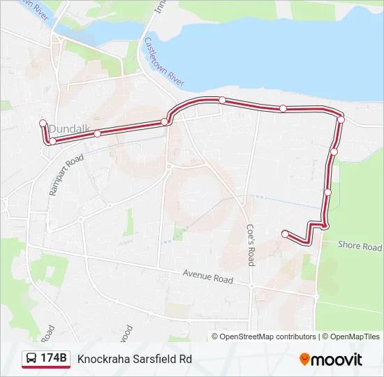 174B Bus Line Map