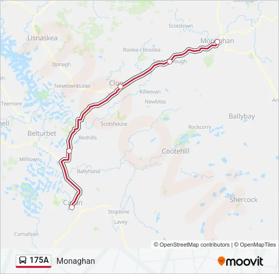 175A Bus Line Map