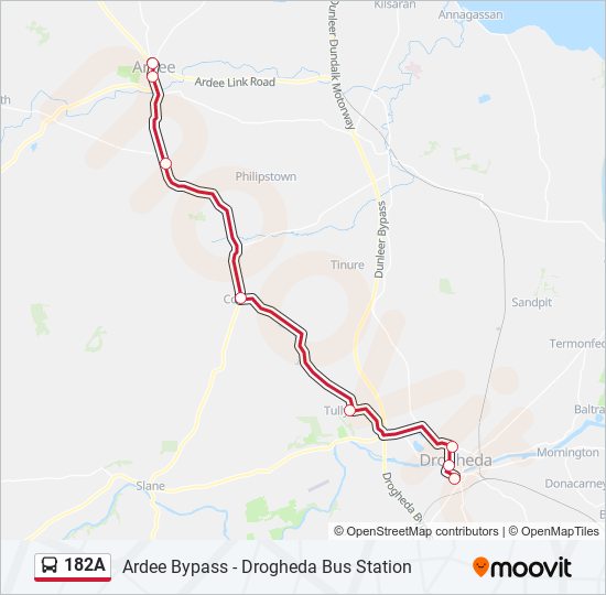 182A bus Line Map