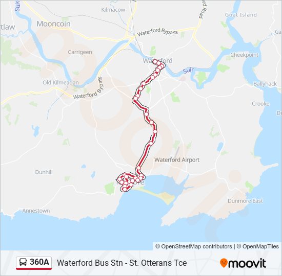 360A bus Line Map