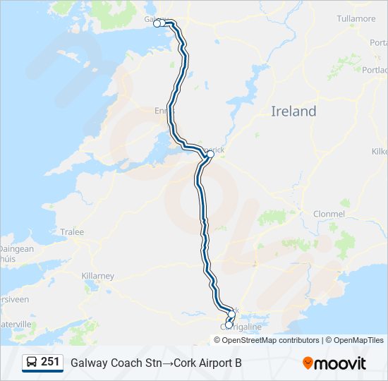 251 bus Line Map