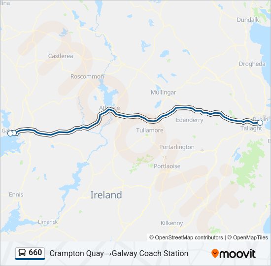 660 bus Line Map