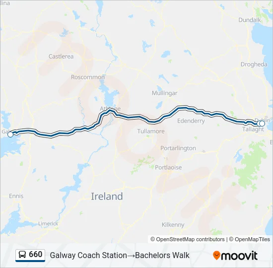 660 Bus Line Map