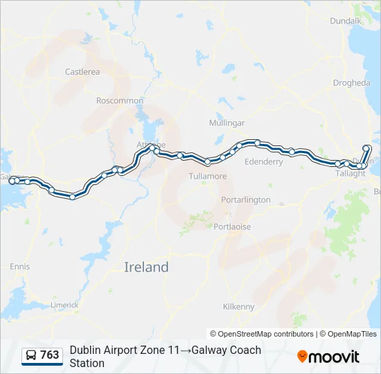 763 Bus Line Map
