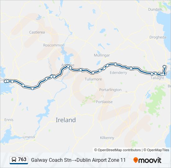 763 bus Line Map