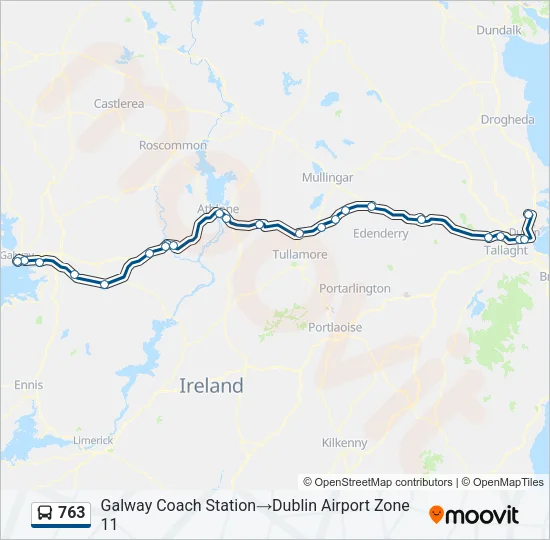 763 Bus Line Map