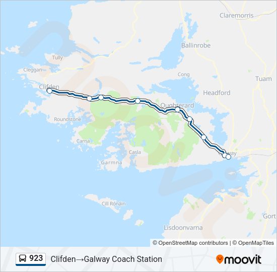 923 bus Line Map