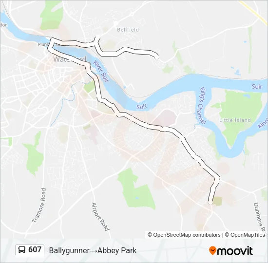 607 Bus Line Map
