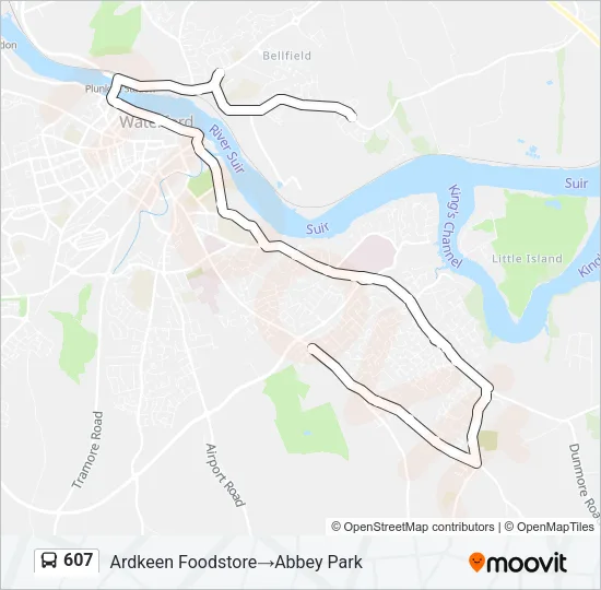 607 Bus Line Map